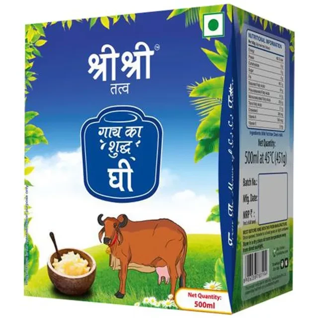 Sri Sri Tattva Cow's Pure Ghee - Source Of Calcium, Boosts Overall Health, 500 ml-8.webp
